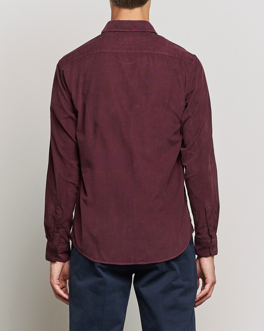 Men | Shirts | Sunspel | Cotton Baby Cord Shirt Port