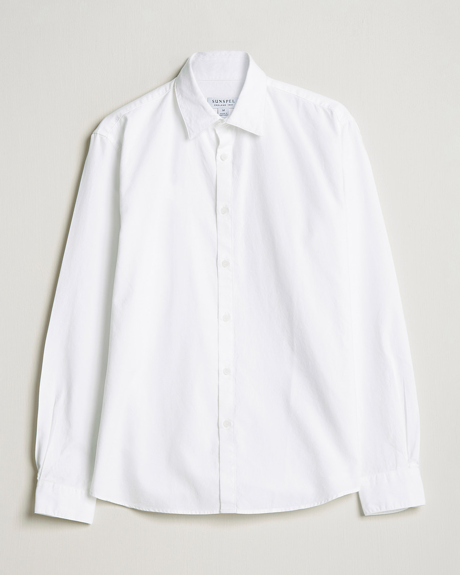 Men | Shirts | Sunspel | Casual Oxford Shirt White