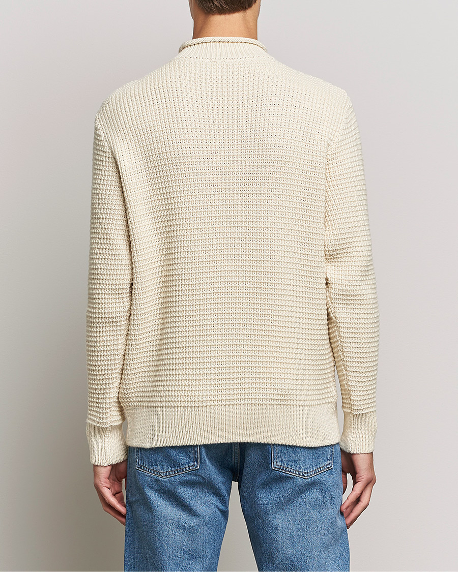Men | Sweaters & Knitwear | Sunspel | Fisherman Jumper Ecru