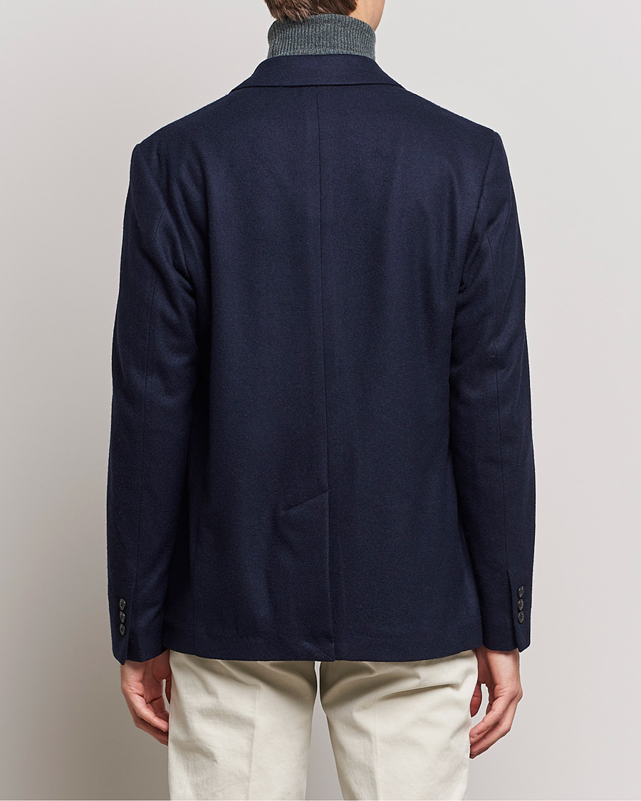 Men | Blazers | Sunspel | Boiled Wool Jersey Blazer Navy