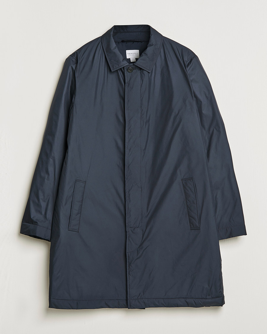 Men | Coats & Jackets | Sunspel | Recycled Polyester Padded Coat Navy