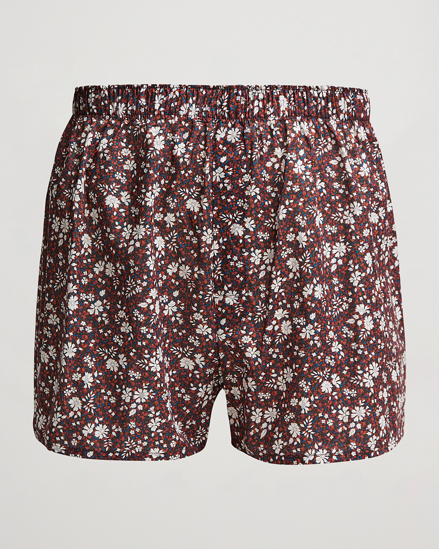 Men | Underwear & Socks | Sunspel | Liberty Printed Cotton Boxer Shorts Red