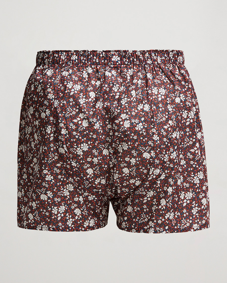 Men | Underwear & Socks | Sunspel | Liberty Printed Cotton Boxer Shorts Red