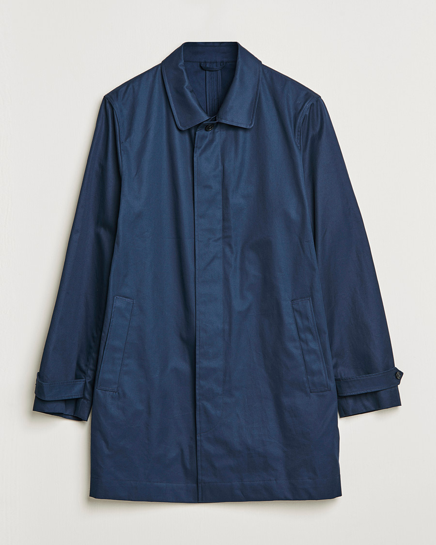 Men | Coats & Jackets | Sunspel | Paul Weller Technical Cotton Mac Night Sky