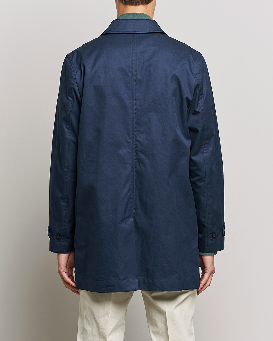 Men | Coats & Jackets | Sunspel | Paul Weller Technical Cotton Mac Night Sky