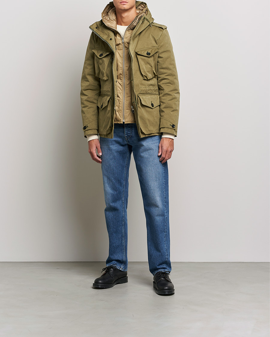 Men | Coats & Jackets | Ten c | Smok Snow OJJ Hooded Field Jacket Olive