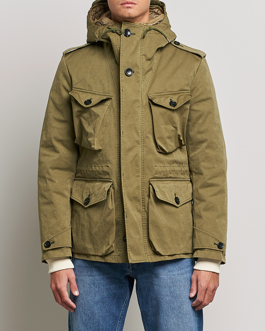 Men | Coats & Jackets | Ten c | Smok Snow OJJ Hooded Field Jacket Olive