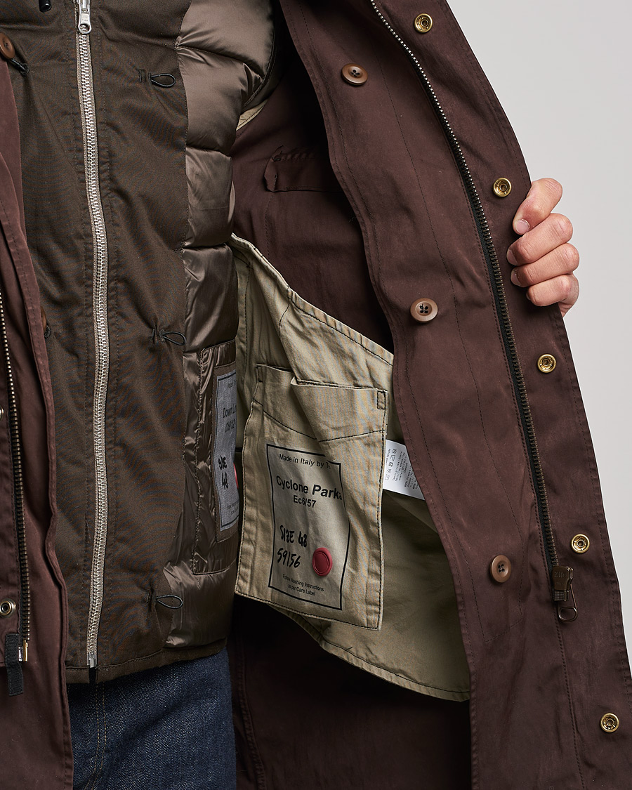 Men | Coats & Jackets | Ten c | OJJ Cyclone Parka Brown
