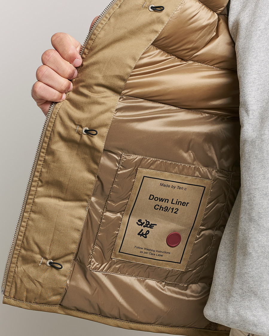 Men | Coats & Jackets | Ten c | Hooded Down Liner Beige