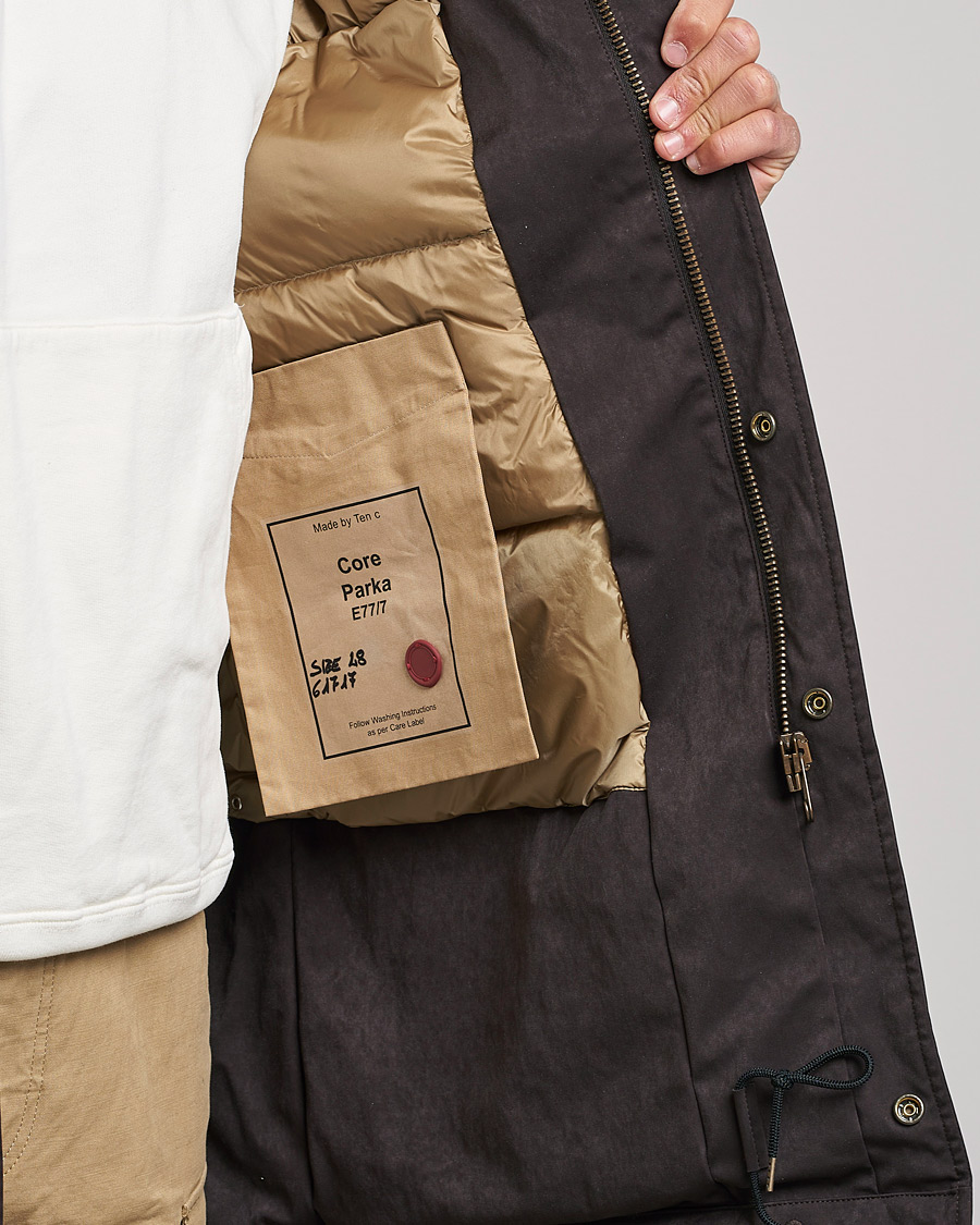 Men | Coats & Jackets | Ten c | OJJ Core Down Parka Dark Brown