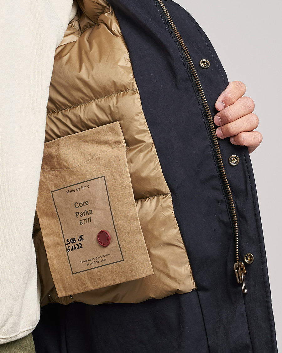 Ten c OJJ Core Down Parka Navy at CareOfCarl.com