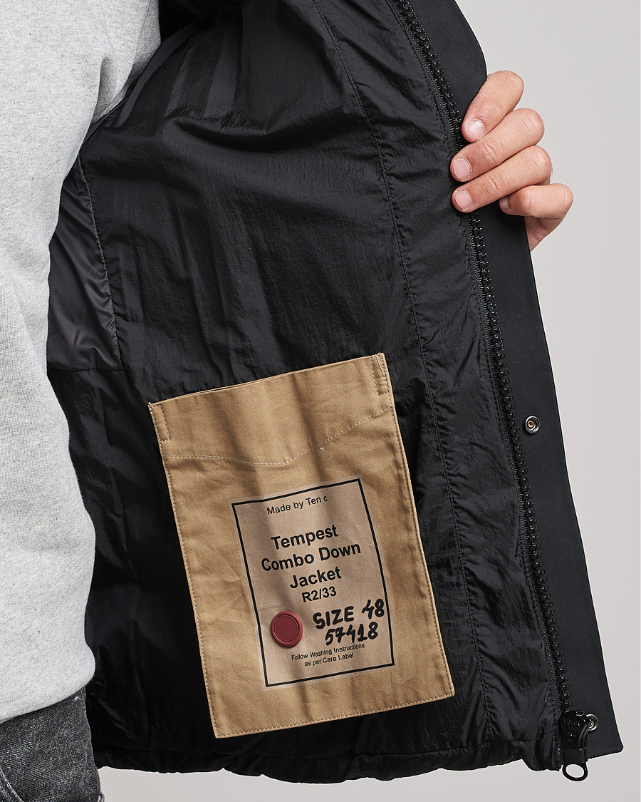 Ten c Tempest Combo Down Jacket Black at CareOfCarl.com Ten-c