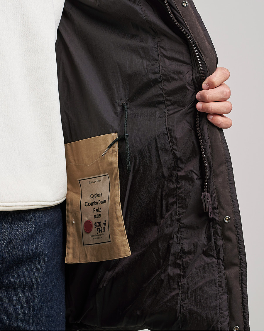 Ten c Cyclone Combo Down Parka Brown at CareOfCarl.com
