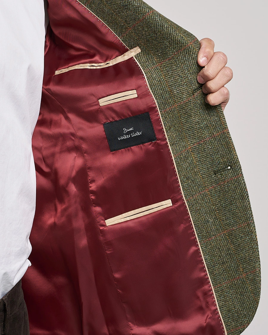 Men | Blazers | Walker Slater | Edward Lambswool Tweed Blazer Green