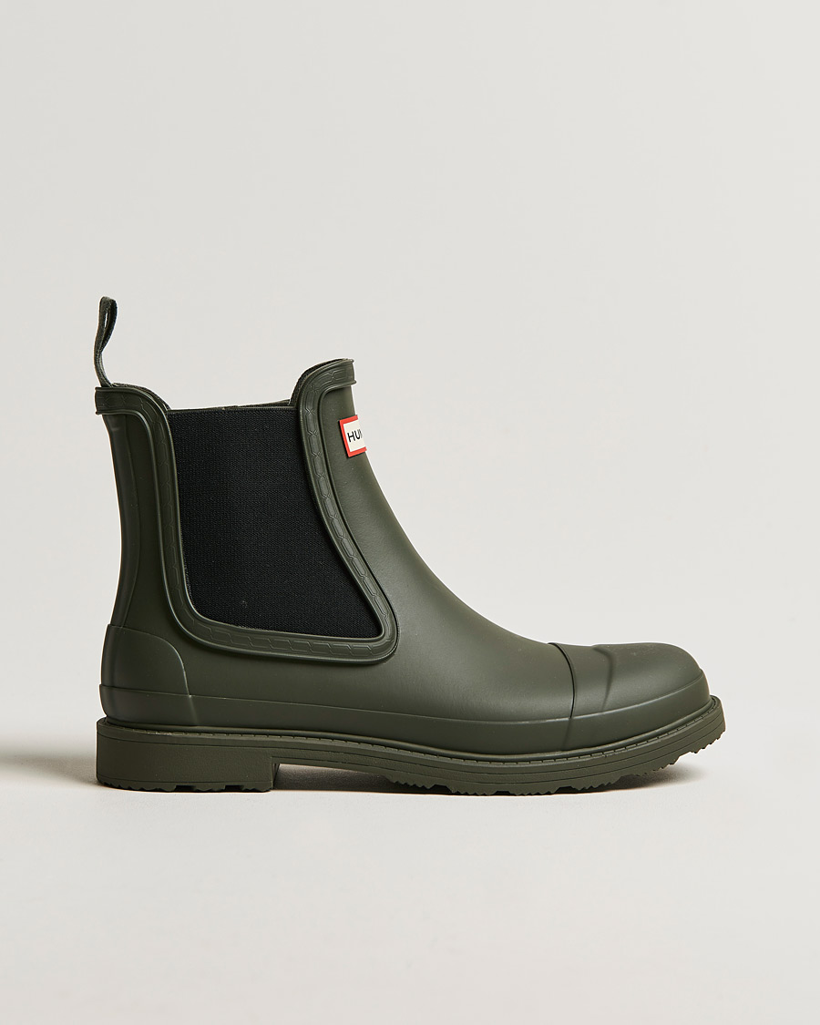 Men | Overshoes & Rubber boots | Hunter Boots | Commando Chelsea Boot Dark Olive