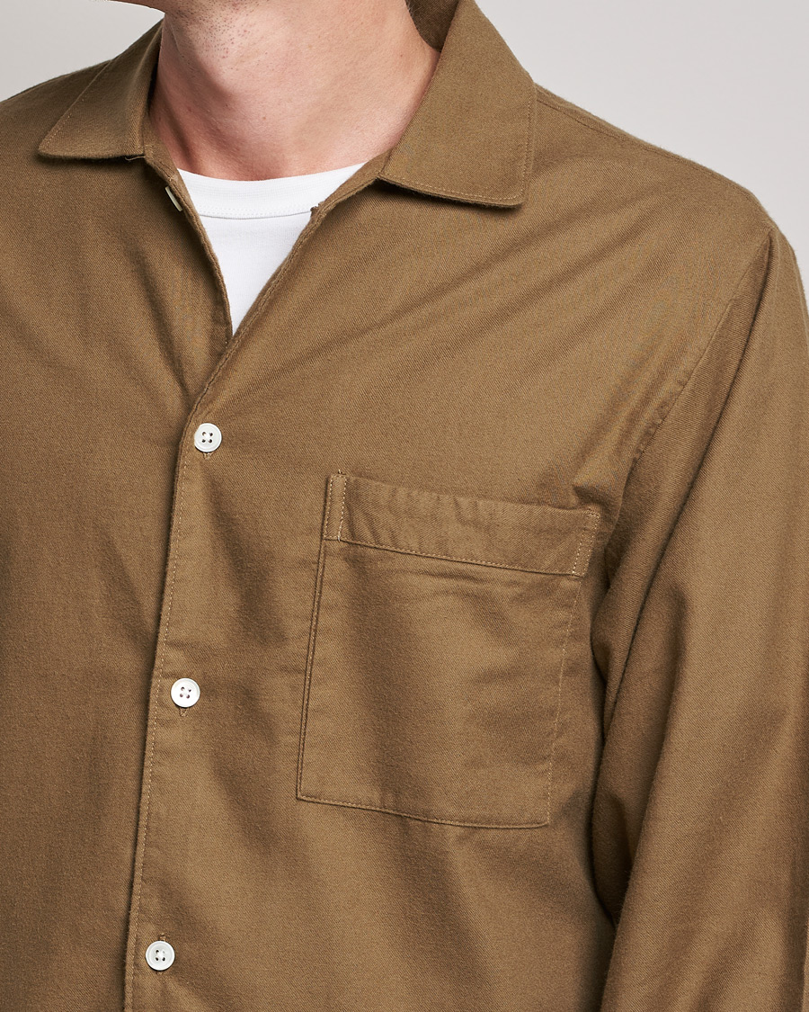 Men | Pyjamas & Robes | Tekla | Flannel Pyjama Shirt Moss