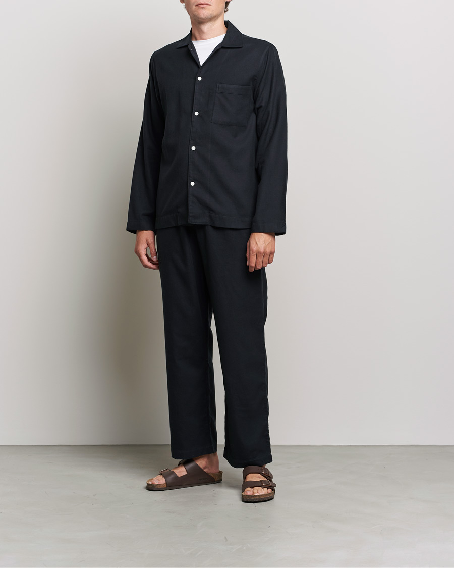 Men | Pyjamas & Robes | Tekla | Flannel Pyjama Pants Lucid Black