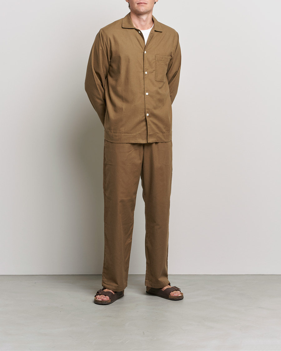 Men | Pyjamas & Robes | Tekla | Flannel Pyjama Pants Moss