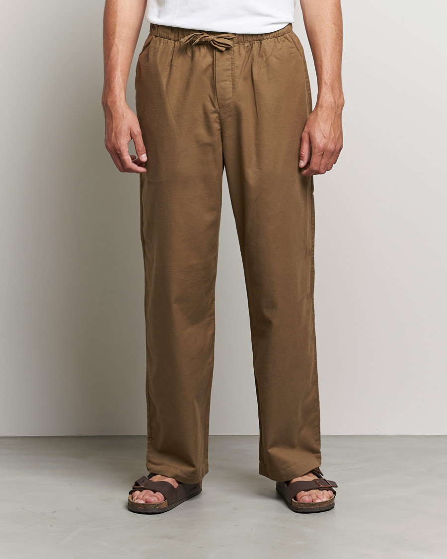 Men | Pyjama Bottoms | Tekla | Flannel Pyjama Pants Moss