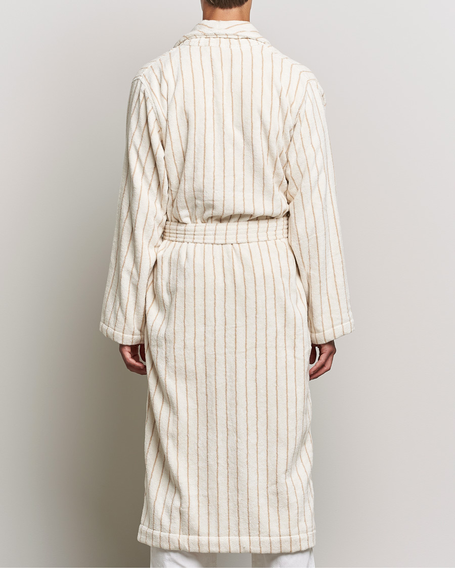 Men | Pyjamas & Robes | Tekla | Organic Terry Classic Bathrobe Sienna Stripes