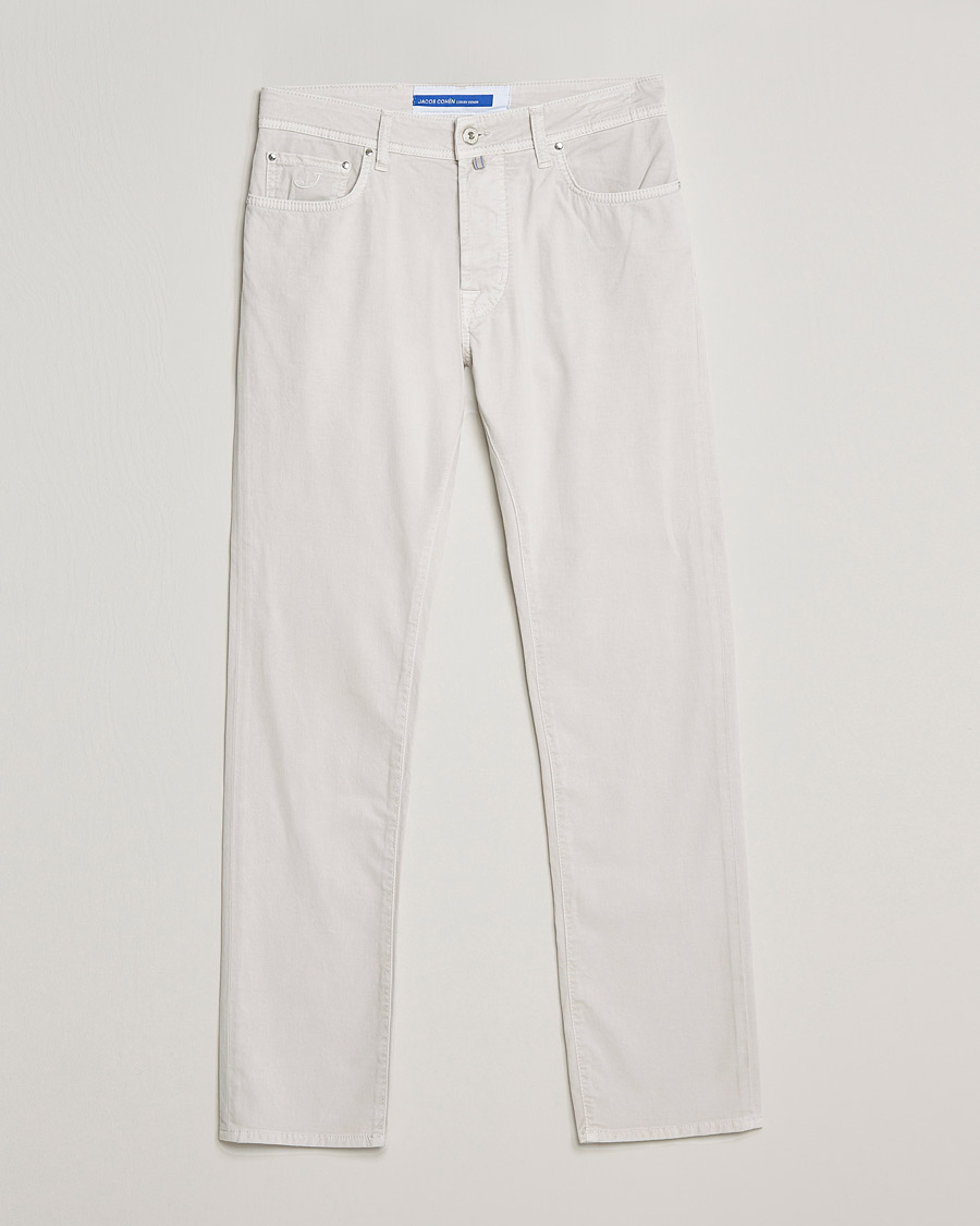 Men | Trousers | Jacob Cohën | Bard 5-Pocket Cotton Trousers Off White