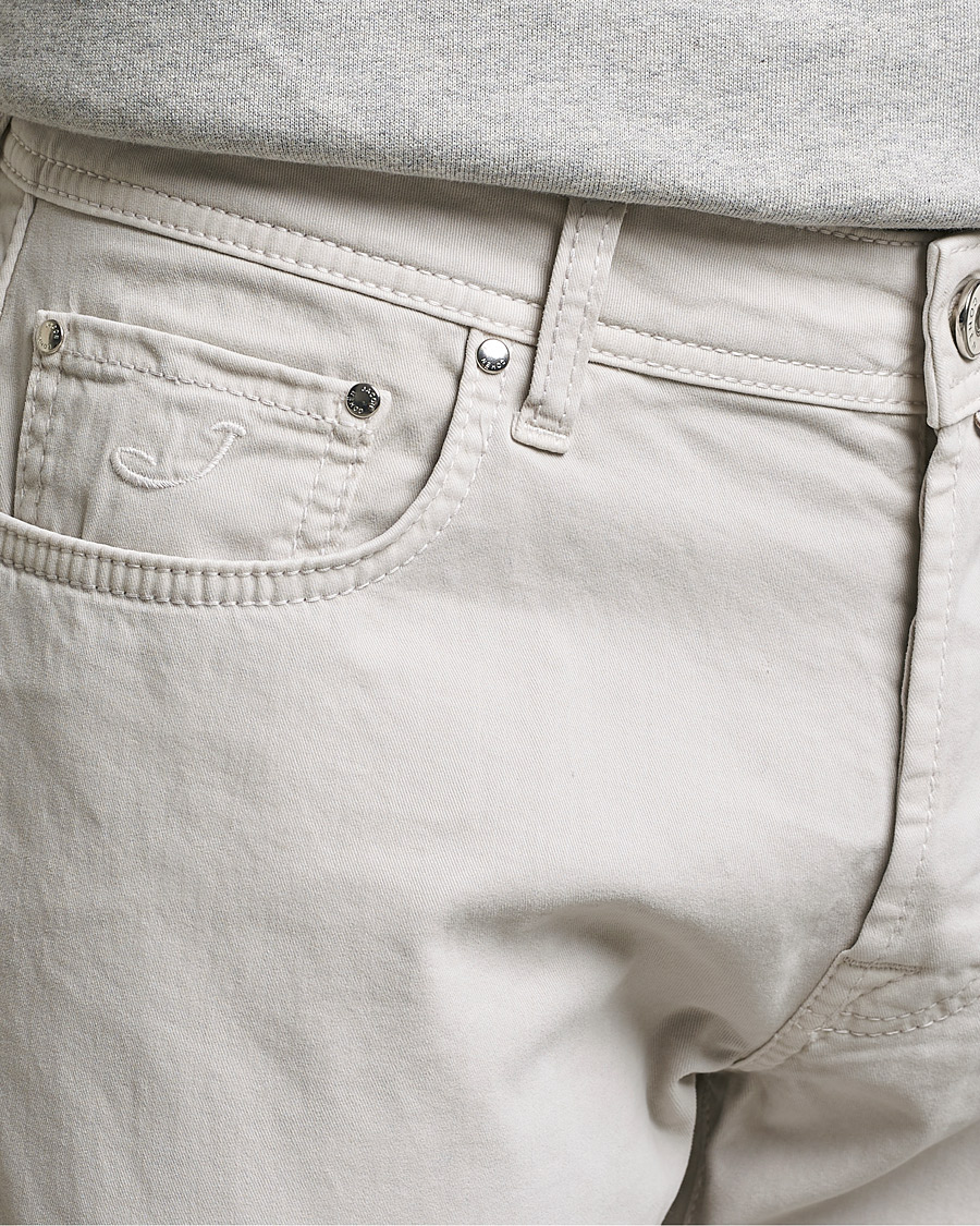 Men | Trousers | Jacob Cohën | Bard 5-Pocket Cotton Trousers Off White