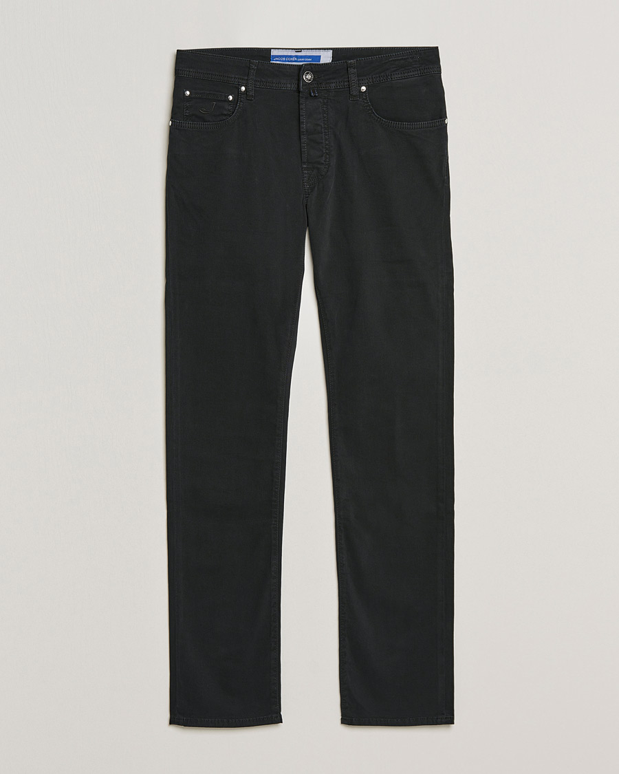 Men |  | Jacob Cohën | Bard 5-Pocket Cotton Trousers Black