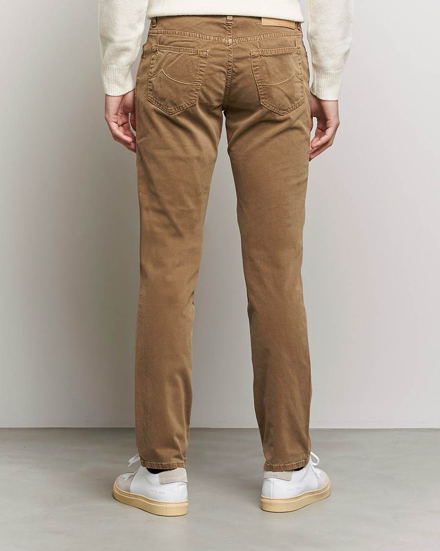 Men | Trousers | Jacob Cohën | Bard 5-Pocket Cotton Trousers Light Brown