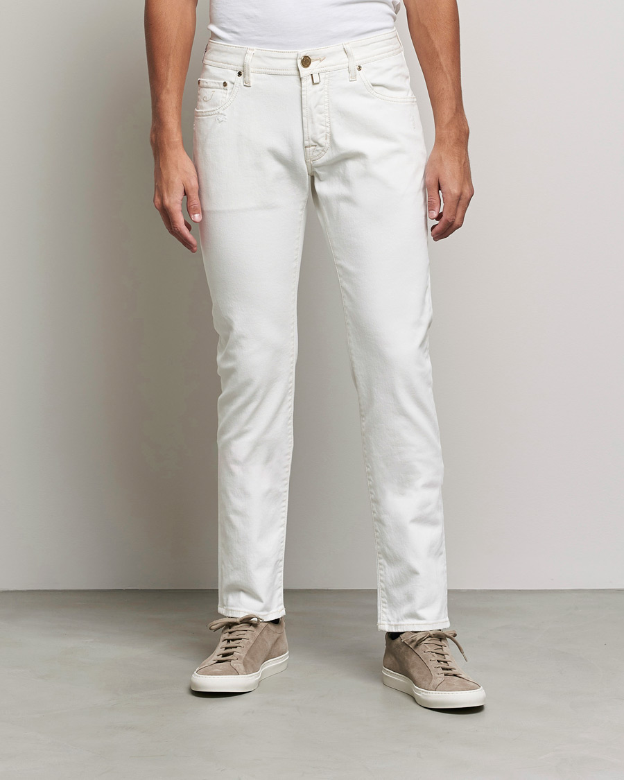 Men | Jeans | Jacob Cohën | Nick Bio Cotton Slim Fit Jeans Off White