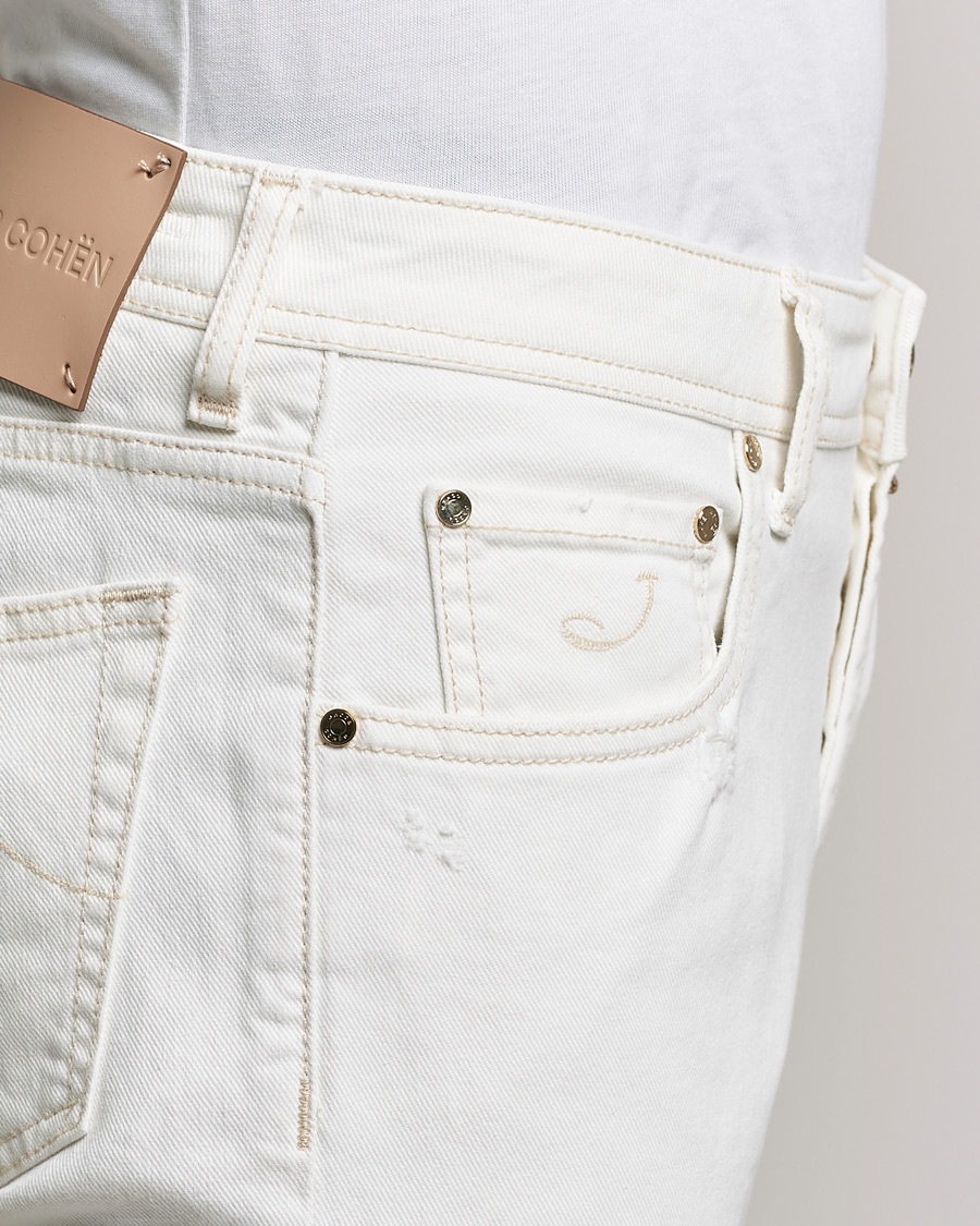 Men | Jeans | Jacob Cohën | Nick Bio Cotton Slim Fit Jeans Off White