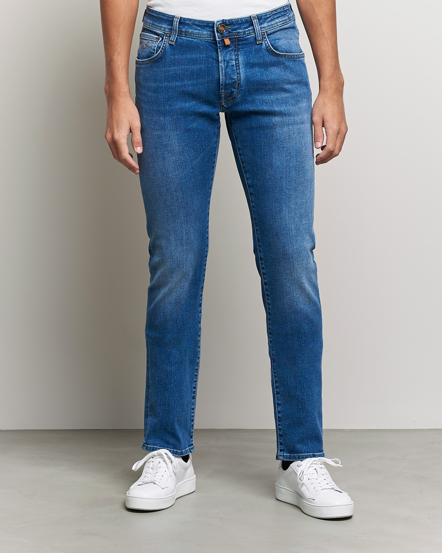 Men | Jeans | Jacob Cohën | Nick Slim Fit Stretch Jeans Light Blue