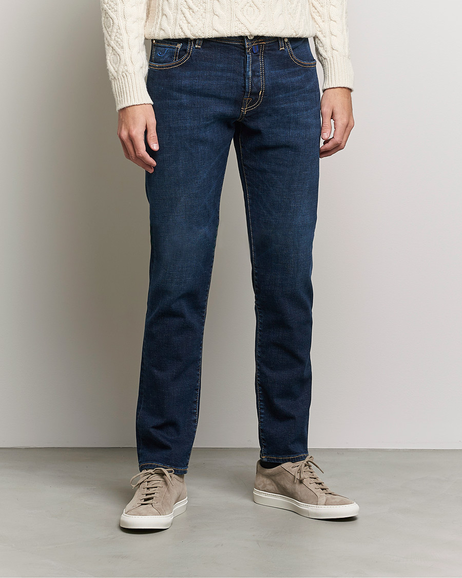 Men | Jeans | Jacob Cohën | Nick Slim Fit Organic Cotton Jeans Mid Blue