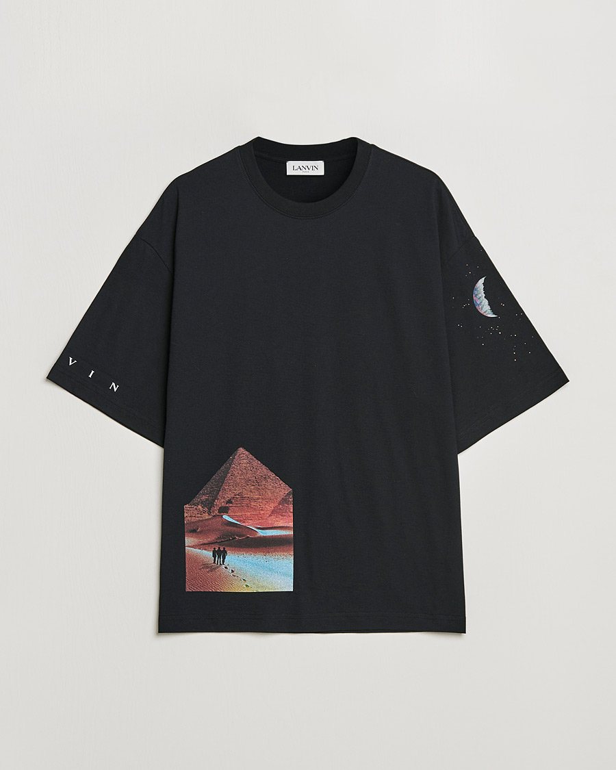 Men | T-Shirts | Lanvin | Sci-Fi Printed T-Shirt Black