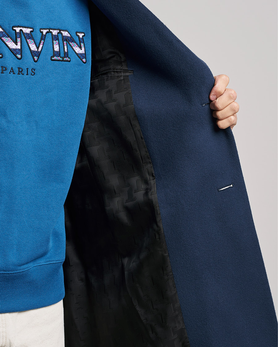 Men | Coats & Jackets | Lanvin | Classic Wool Coat Midnight Blue