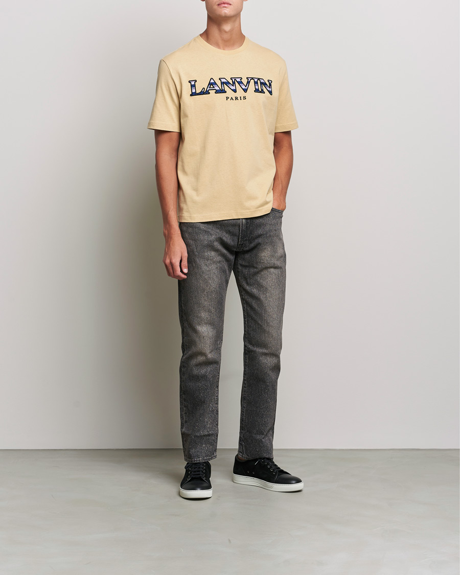 Men | Lanvin | Lanvin | Curb Logo T-Shirt Beige