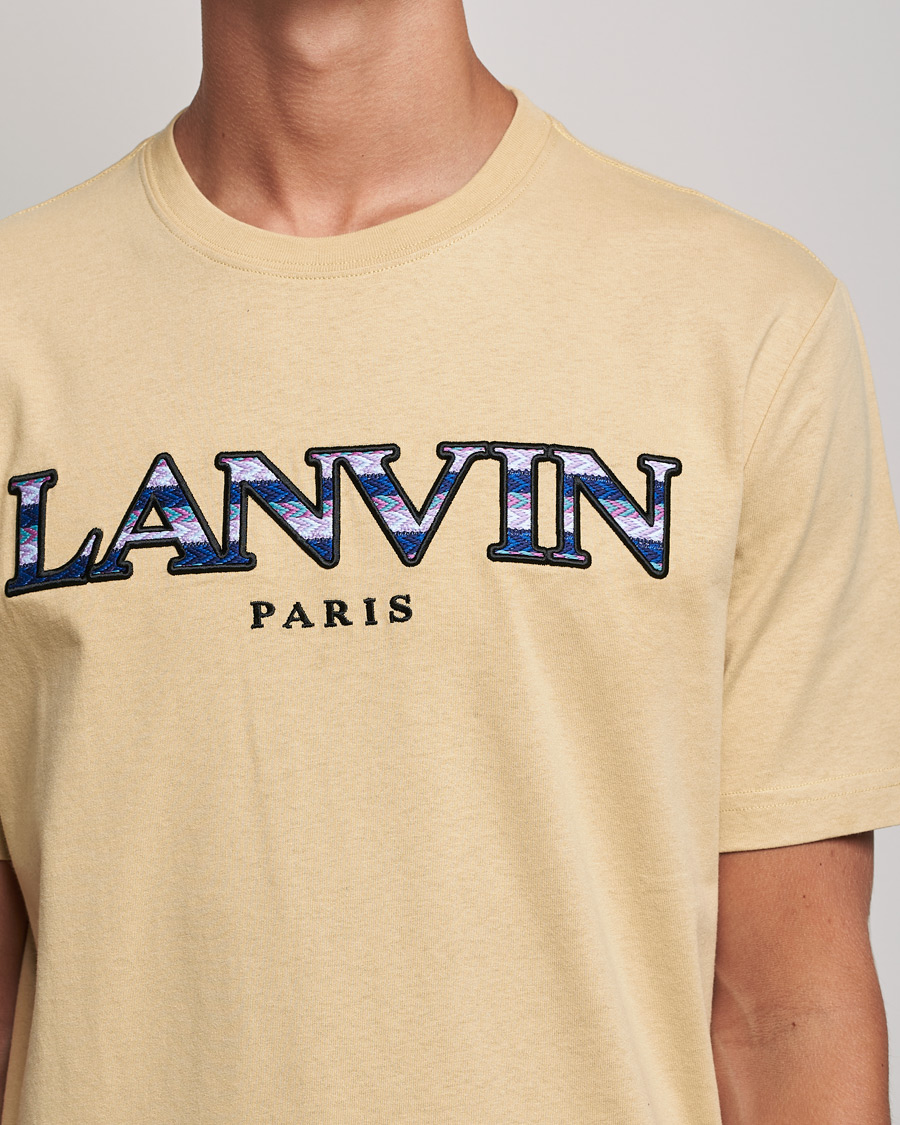 Men | T-Shirts | Lanvin | Curb Logo T-Shirt Beige