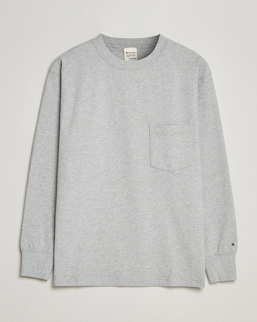 Men | T-Shirts | Snow Peak | Recycled Cotton Heavy L/S T shirt Medium Grey