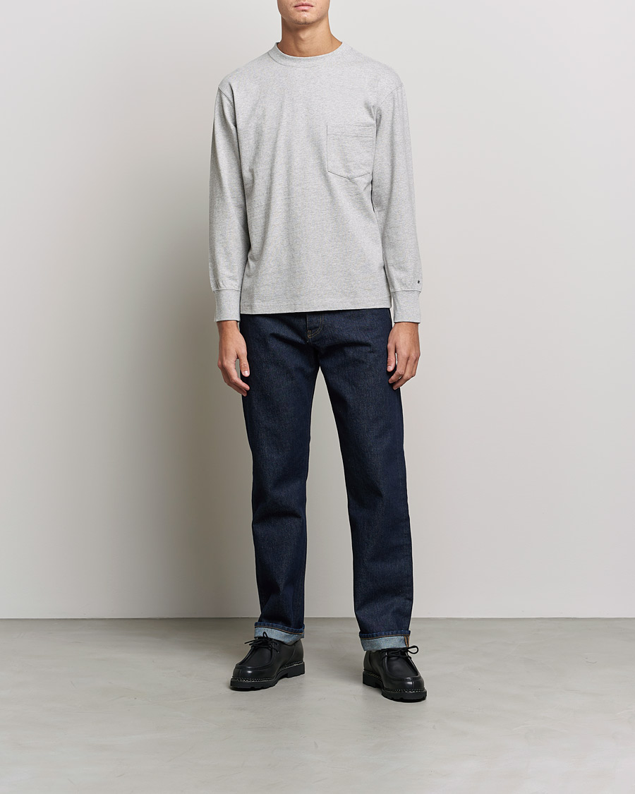 Men | T-Shirts | Snow Peak | Recycled Cotton Heavy L/S T shirt Medium Grey