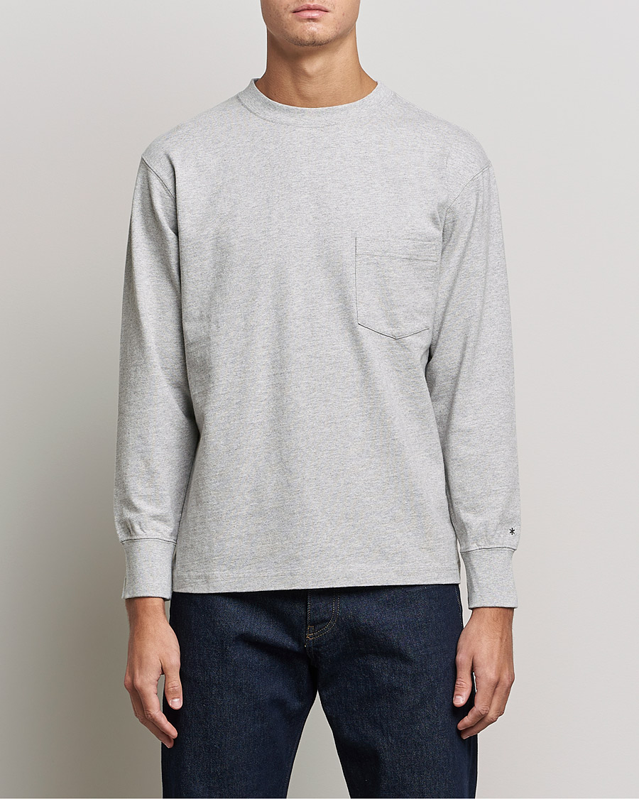 Men | T-Shirts | Snow Peak | Recycled Cotton Heavy L/S T shirt Medium Grey