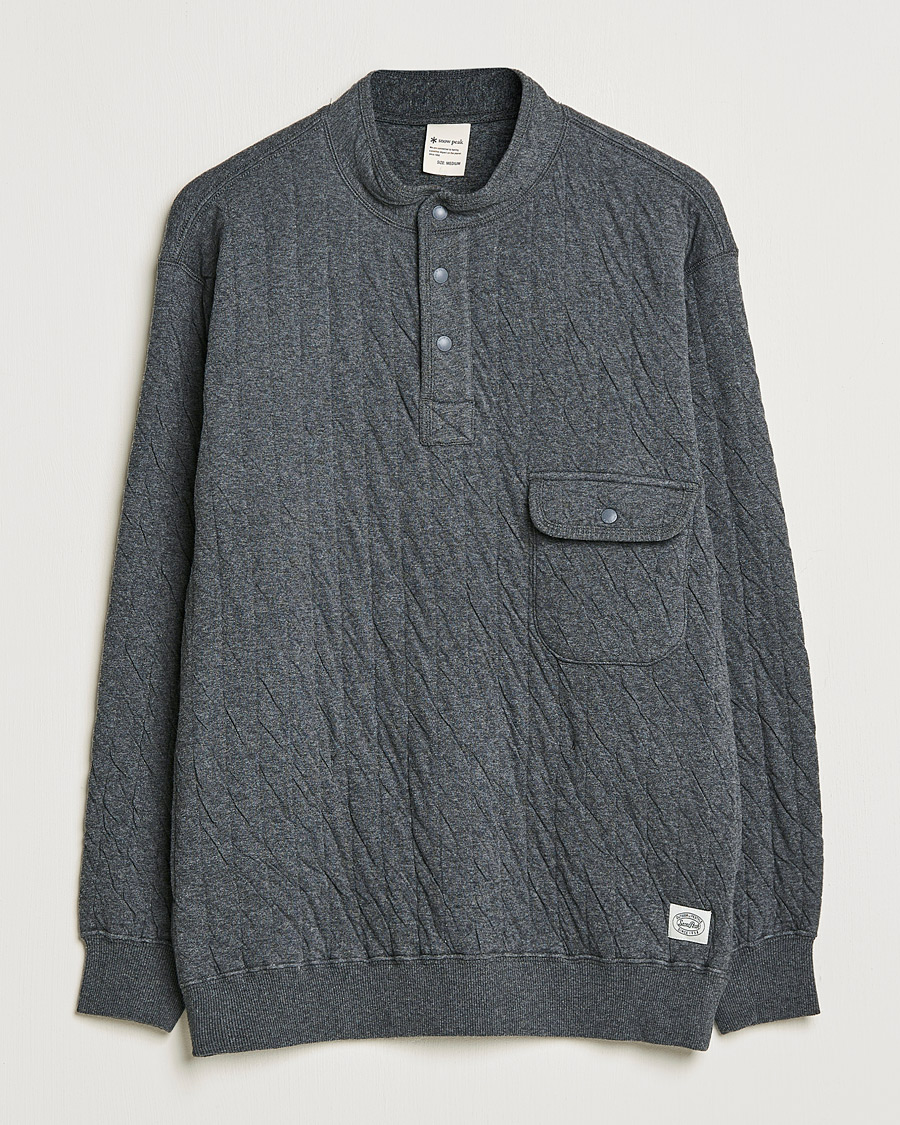 Men | Sweaters & Knitwear | Snow Peak | Natural Warm Stretch Pullover Medium Grey