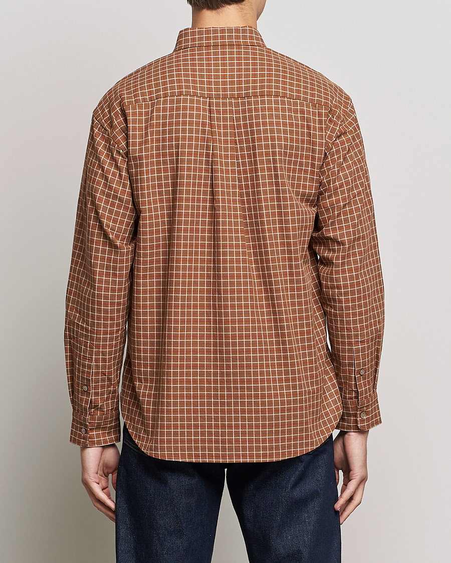 Men | Shirts | Snow Peak | Warm Cotton Button Down Shirt Brown Check