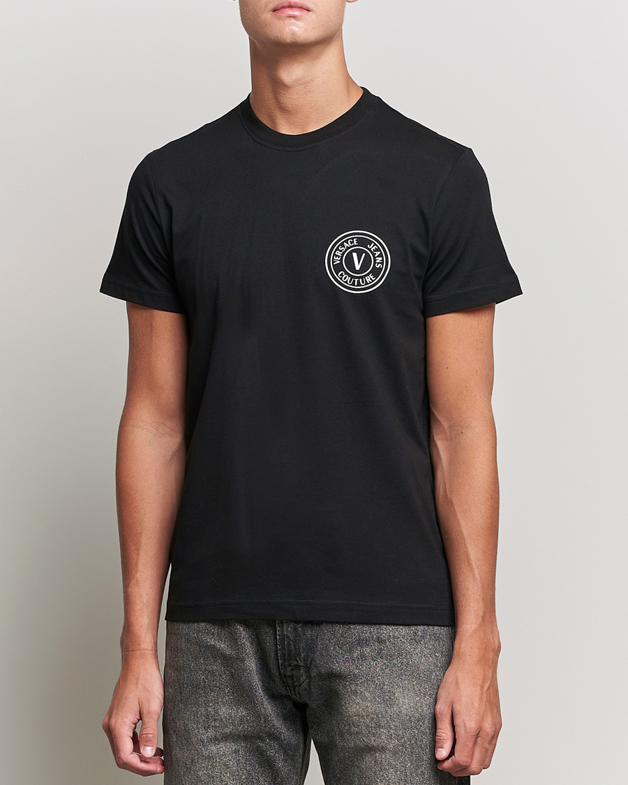 Men | T-Shirts | Versace Jeans Couture | V Emblem T-Shirt Black