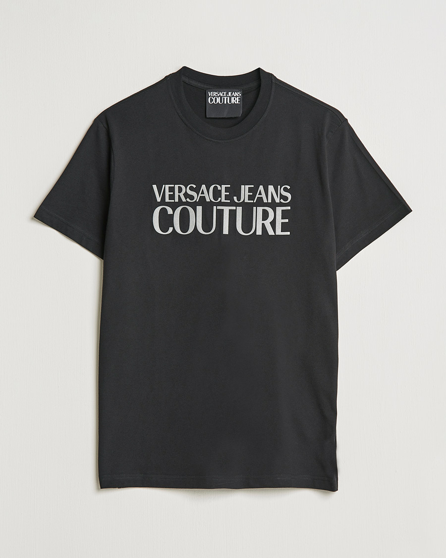 Men | T-Shirts | Versace Jeans Couture | Logo T-Shirt Black/Silver