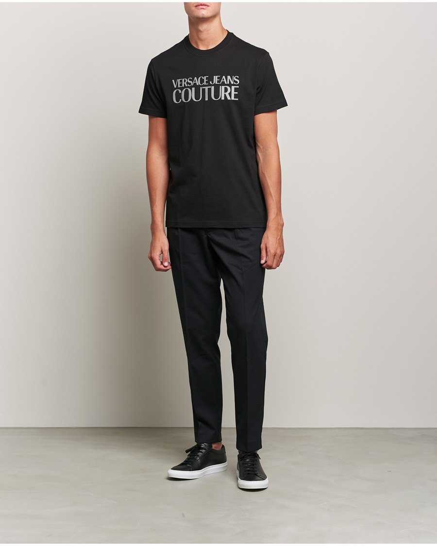 Men | T-Shirts | Versace Jeans Couture | Logo T-Shirt Black/Silver