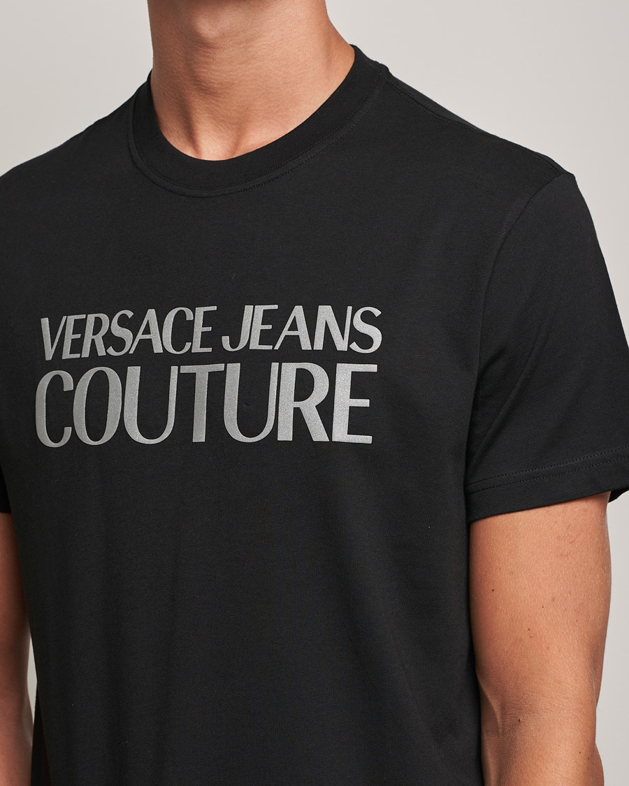 Men | T-Shirts | Versace Jeans Couture | Logo T-Shirt Black/Silver