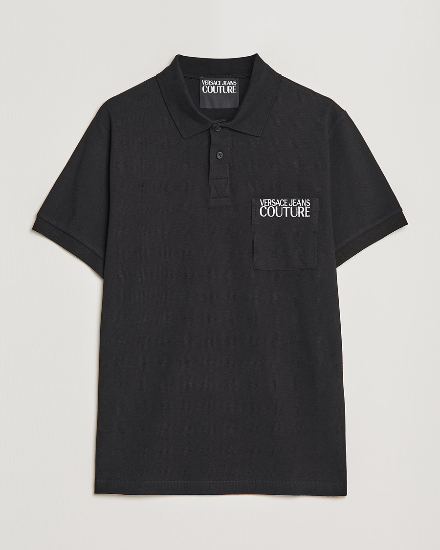 Men | Polo Shirts | Versace Jeans Couture | Logo Polo Shirt Black