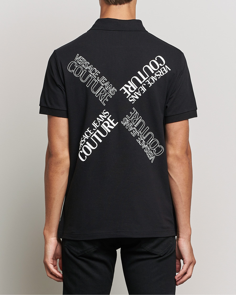 Men | Polo Shirts | Versace Jeans Couture | Logo Polo Shirt Black
