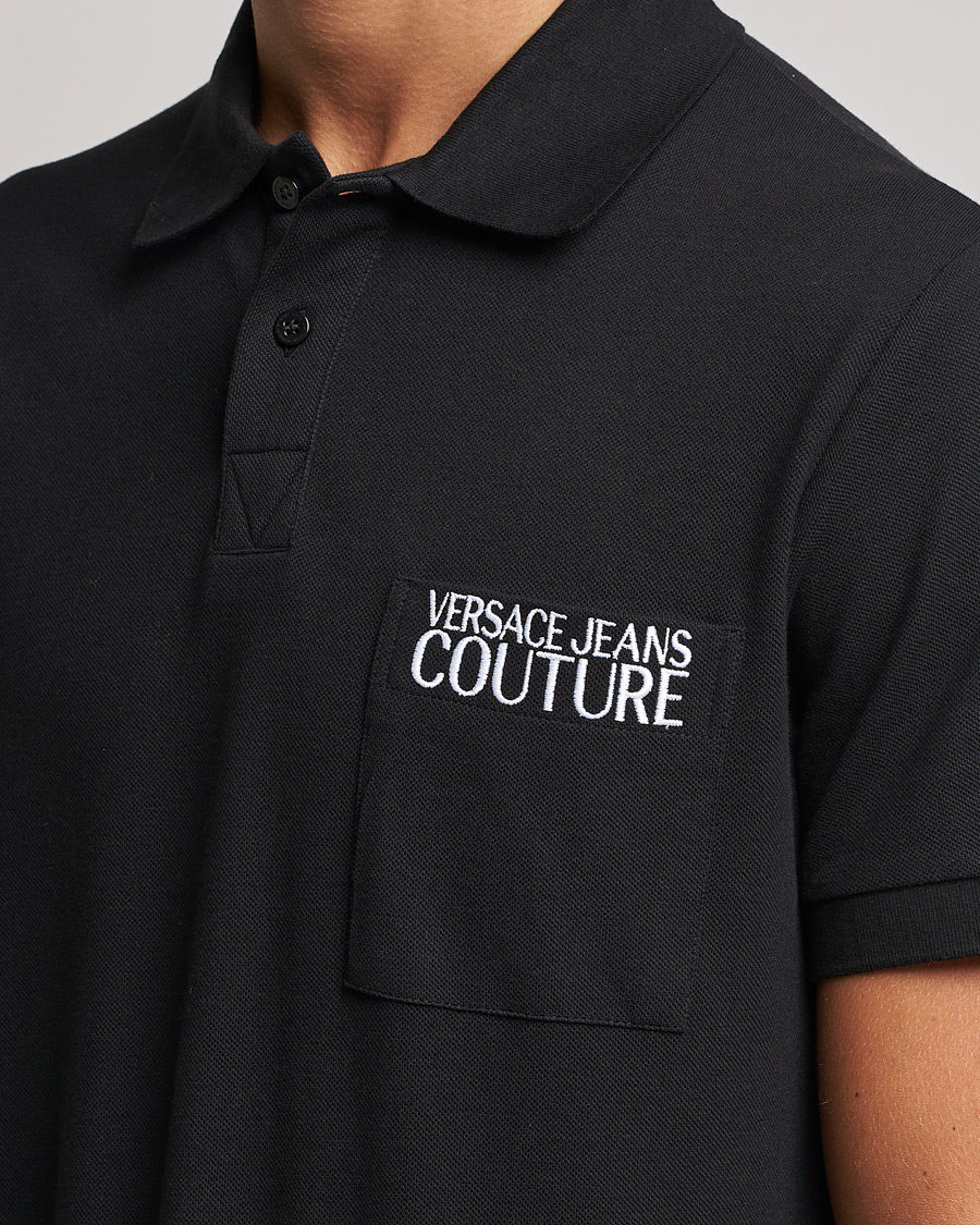 Men | Polo Shirts | Versace Jeans Couture | Logo Polo Shirt Black