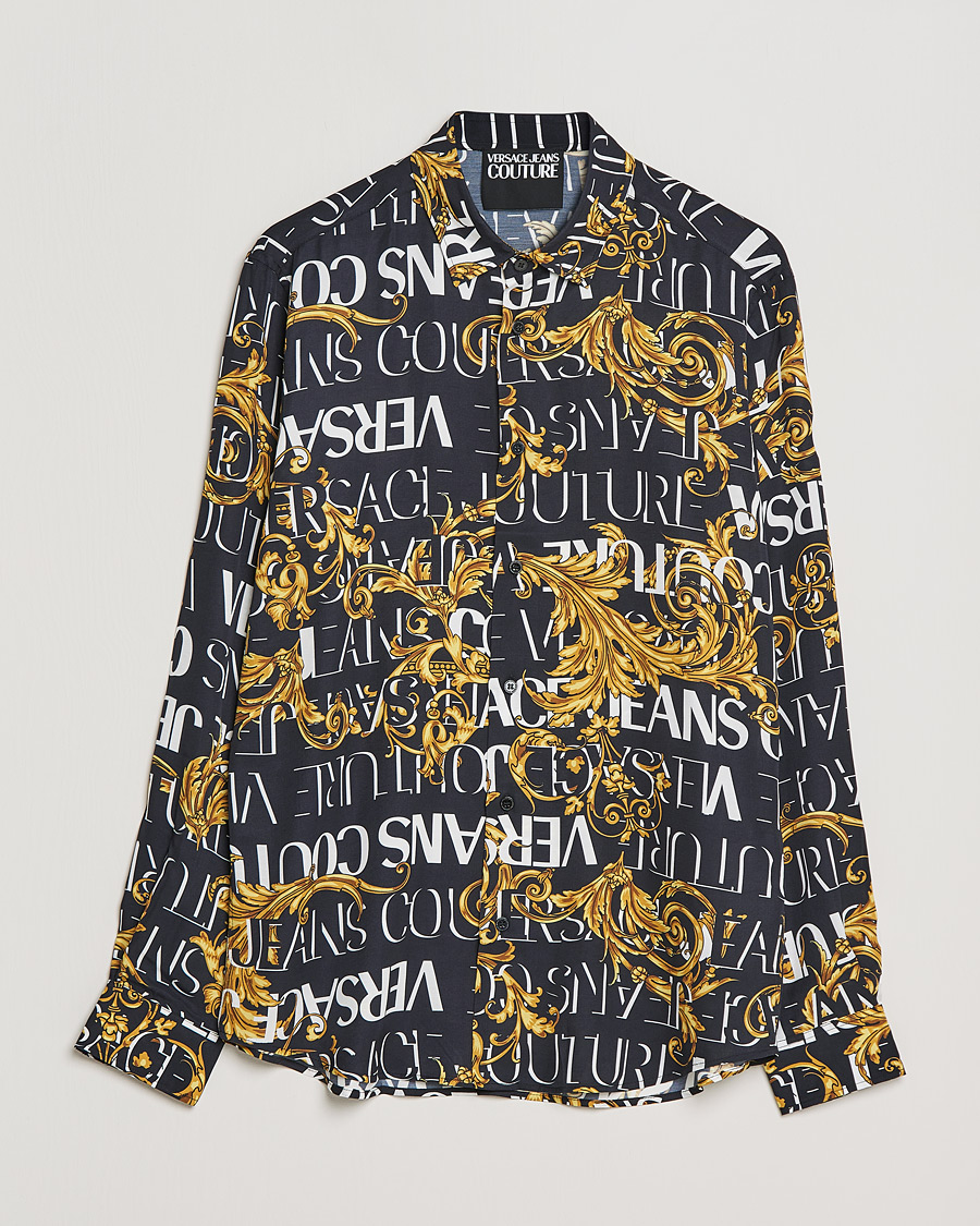 Men | Shirts | Versace Jeans Couture | Logo Baroque Shirt Black