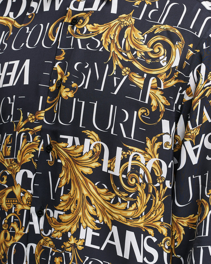 Men | Shirts | Versace Jeans Couture | Logo Baroque Shirt Black